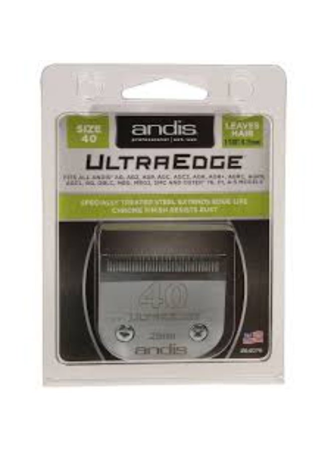 شفرة ماكينة الحلاقة ANDIS UltraEdge القابلة للفصل رقم 40،  قص دقيق للشعر 0.25 مم، فولاذ مقوى مدعم بالكربون من فارماسي - Image 2